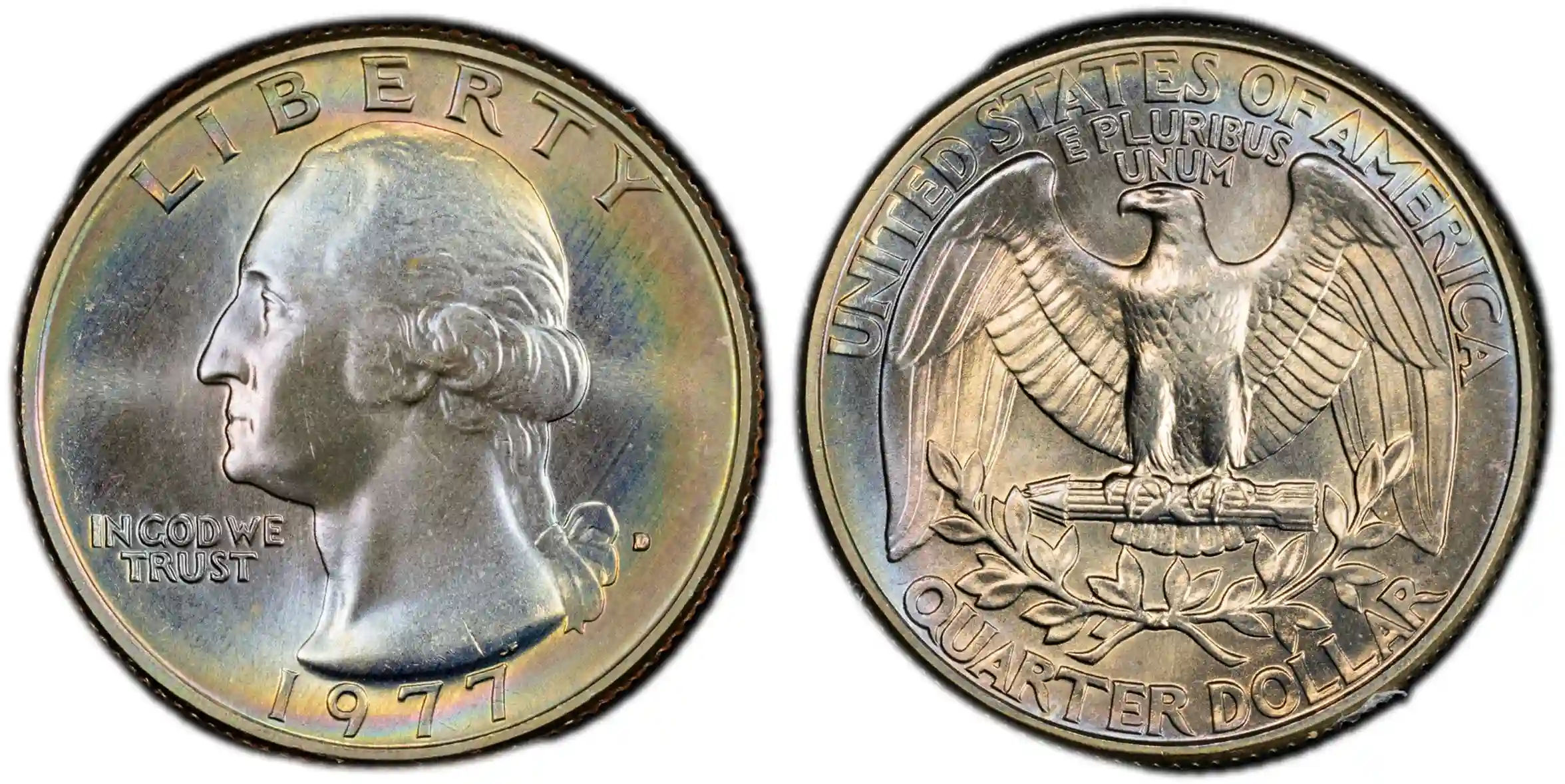 1977 D Quarter Coin